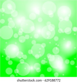 Bokeh with green background