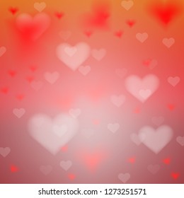 bokeh heart background.