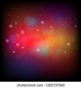 bokeh heart background.