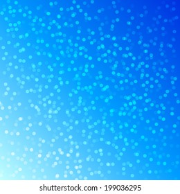bokeh and lens flare pattern on dark blue sky background (vector)