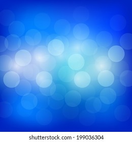 bokeh and lens flare pattern on dark blue sky background (vector)