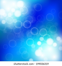 bokeh and lens flare pattern on dark blue sky background (vector)