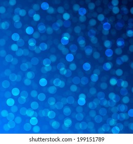 bokeh and lens flare pattern on dark blue sky background (vector)