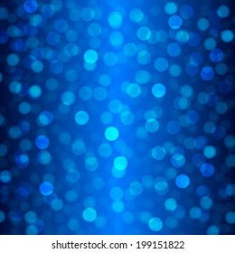 bokeh and lens flare pattern on dark blue sky background (vector)