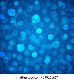 bokeh and lens flare pattern on dark blue sky background (vector)