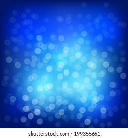 bokeh and lens flare pattern on blue sky background (vector)