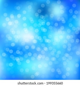 bokeh and lens flare pattern on blue sky background (vector)