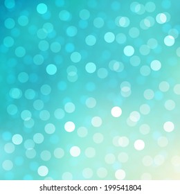 bokeh and lens flare pattern on blue sky background (vector)