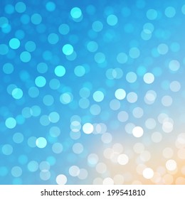 bokeh and lens flare pattern on blue sky background (vector)