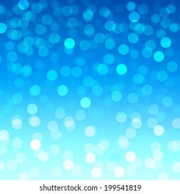 bokeh and lens flare pattern on blue sky background (vector)