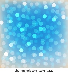 bokeh and lens flare pattern on blue sky background (vector)