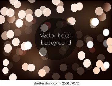 Bokeh light background. Vector