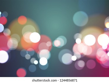 Bokeh Light Background, Vector Illustration