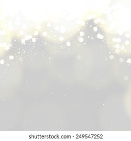 Bokeh light blurry romantic background. Holiday magic shiny wallpaper poster banner card