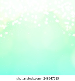 Bokeh light blurry romantic background. Holiday magic shiny wallpaper poster banner card