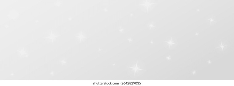 Bokeh light effect background, christmas white dust, festive glitter dust for banners, cards, advertisement. Christmas glowing dust background png, vector.