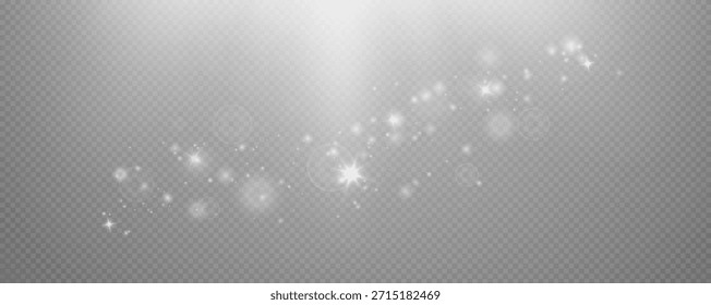Fondo de efecto de luz Bokeh, polvo blanco de Navidad, polvo de brillo festivo para Anuncios, tarjetas, publicidad. Navidades fondo de polvo brillante png, Vector.