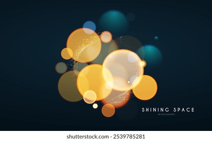 Bokeh light effect. Blur light design. Confetti and holiday firecracker rainbow color effect. Christmas party design.