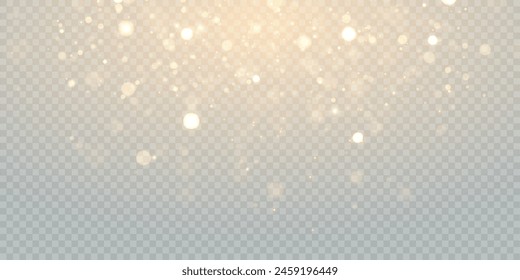 Bokeh light effect. Fantastic galaxy with holographic texture of light effects on a transparent background. Vector.