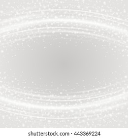 Bokeh light gray sparkles on transparency background vector illustration. Glowing glittering particles element for special Effects. Abstract design.