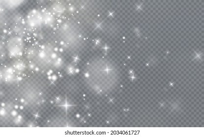 Bokeh light lights effect background. Christmas background of shining dust Christmas glowing light bokeh confetti and spark overlay texture for your design.