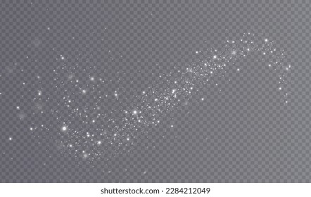 Fondo del efecto de las luces de bokeh. Luz de polvo blanca png. Fondo navideño de polvo brillante Navidad brillo de luz cosecha de confeti y chispa textura superpuesta para tu diseño.