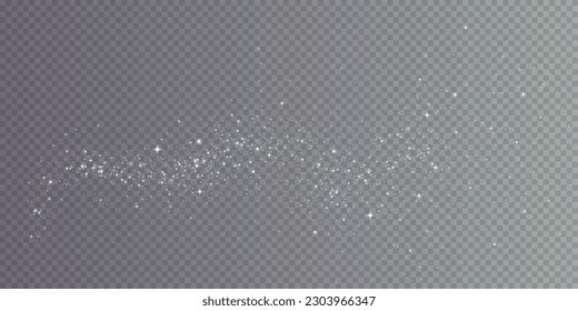 Bokeh light lights effect background. White png dust light. Christmas background of shining dust Christmas glowing light bokeh confetti and spark overlay texture for your design.