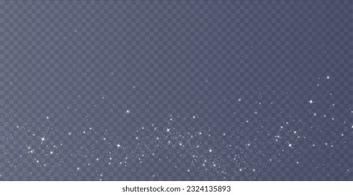Bokeh light lights effect background. White png dust light. Christmas background of shining dust Christmas glowing light bokeh confetti and spark overlay texture for your design.