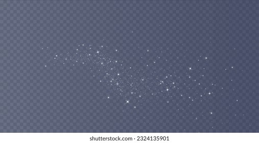 Bokeh light lights effect background. White png dust light. Christmas background of shining dust Christmas glowing light bokeh confetti and spark overlay texture for your design.