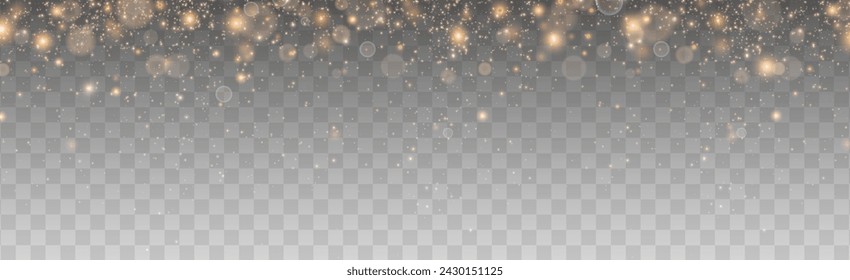 Bokeh light lights effect background. White png dust light. Christmas background of shining dust Christmas glowing light bokeh confetti and spark overlay texture for your design.	
