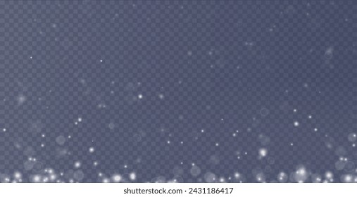 Bokeh light lights effect background. White png dust light. Christmas background of shining dust Christmas glowing light bokeh confetti and spark overlay texture for your design.	
