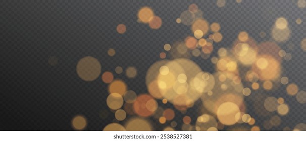 Fondo de efecto de luces bokeh. Luz de polvo Bokeh png. Polvo de polvo de Festiva para tarjetas, invitaciones, Anuncios y anuncios. Navidades Bokeh Lights.