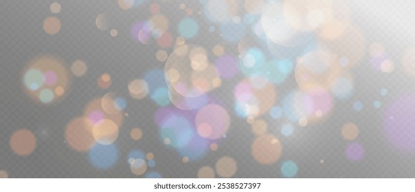 Fondo de efecto de luces bokeh. Luz de polvo Bokeh png. Polvo de polvo de Festiva para tarjetas, invitaciones, Anuncios y anuncios. Navidades Bokeh Lights.