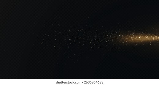 Bokeh light lights effect background. Christmas background of shining dust Christmas glowing golden bokeh confetti and spark overlay texture for your design.	
