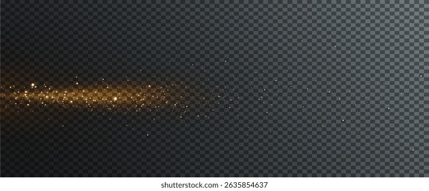 Bokeh light lights effect background. Christmas background of shining dust Christmas glowing golden bokeh confetti and spark overlay texture for your design.	
