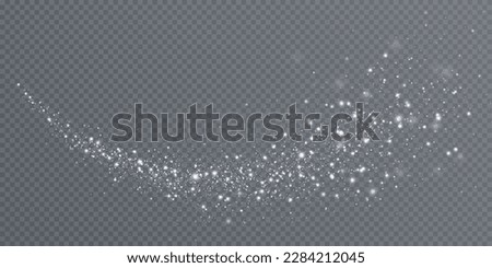 Bokeh light lights effect background. White png dust light. Christmas background of shining dust Christmas glowing light bokeh confetti and spark overlay texture for your design. Foto d'archivio © 