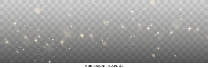 bokeh light overlay with a sparkling transparent effect. Features a magical glowing gold background, perfect for Christmas decorations, bright abstract designs, and festive holiday visuals.