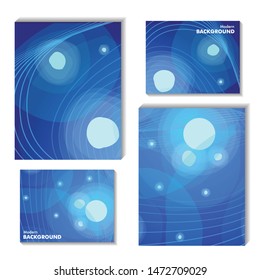 Bokeh light template background. Shiny neon techno template. Neon lines vector background.