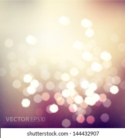 Bokeh light Vintage background, Vector eps10