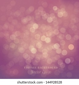 Bokeh light Vintage background, Vector eps10
