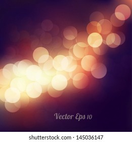 Bokeh light vintage background, Vector eps10