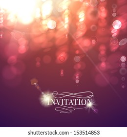 Bokeh light vintage background. Vector illustration.