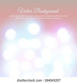 Bokeh light vintage background. Vector illustration
