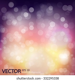 Bokeh light vintage background- Vector illustration.
