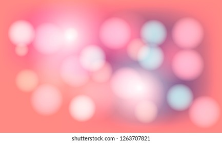 Bokeh lights abstract background in pink tones. Vector illustration