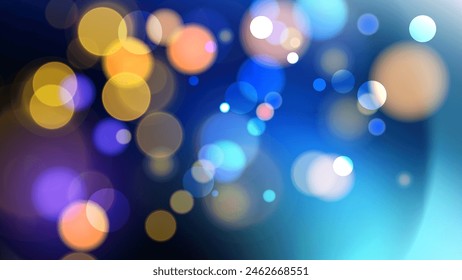 Bokeh lights. Abstract blurred background. Vibrant blur light effect. Vector illustration.