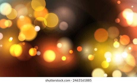 Luces Bokeh. Abstractas fondo borroso. Efecto de luz borrosa vibrante. Plantilla gráfica para Anuncios e invitaciones de celebración. Ilustración vectorial.