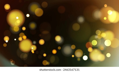 Luces Bokeh. Abstractas fondo borroso. Efecto de luz borrosa vibrante. Plantilla gráfica para Anuncios e invitaciones de celebración. Ilustración vectorial.