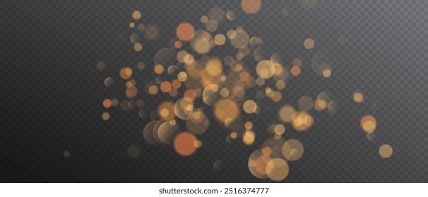 Bokeh lights. Abstract blurred background. Bright defocused glowing lights effect. Vector illustration.
