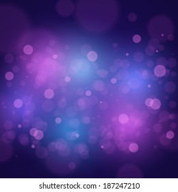 Bokeh lights. Abstract dark vector background for your design